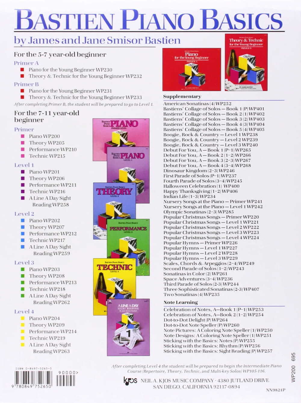 metodo piano de bastien niveles libros
